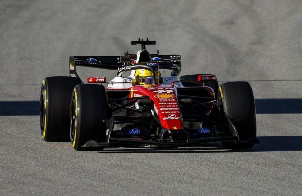 Hamilton, Ferrari, Barcelona Shakedown